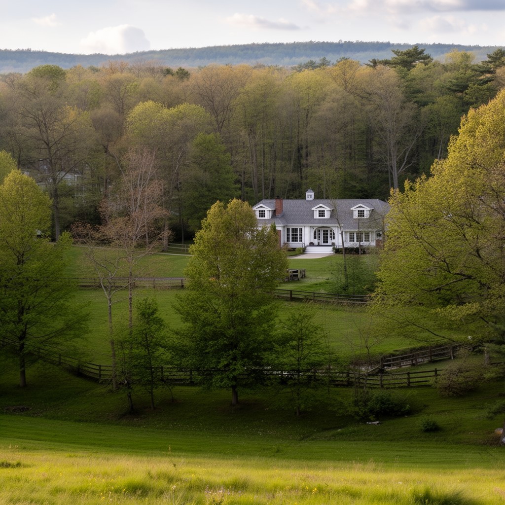 AI-generated illustration of Pound Ridge, New York
