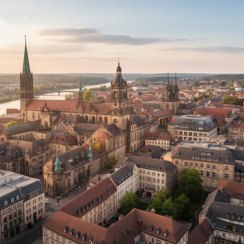 AI-generated illustration of Halle (Saale)