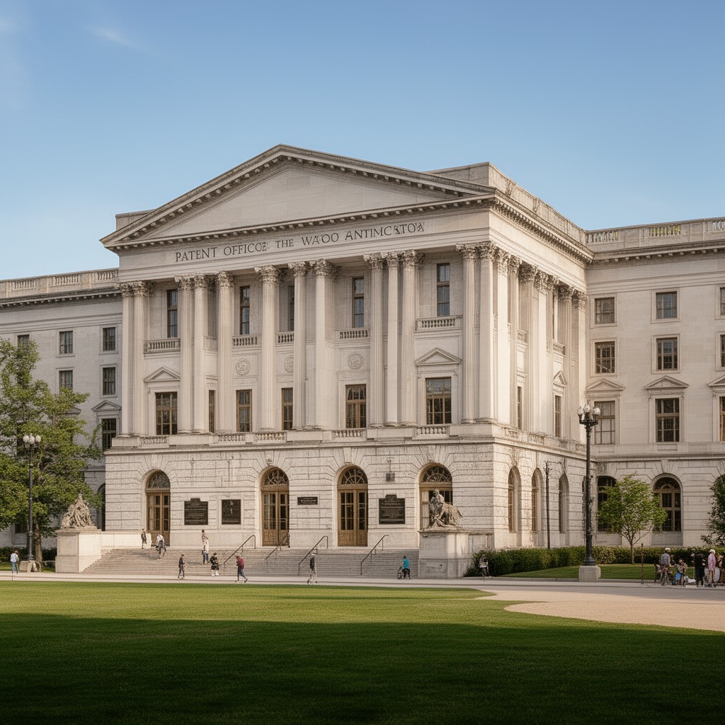AI-generated illustration of Patent Office Building (Washington, D.C.)