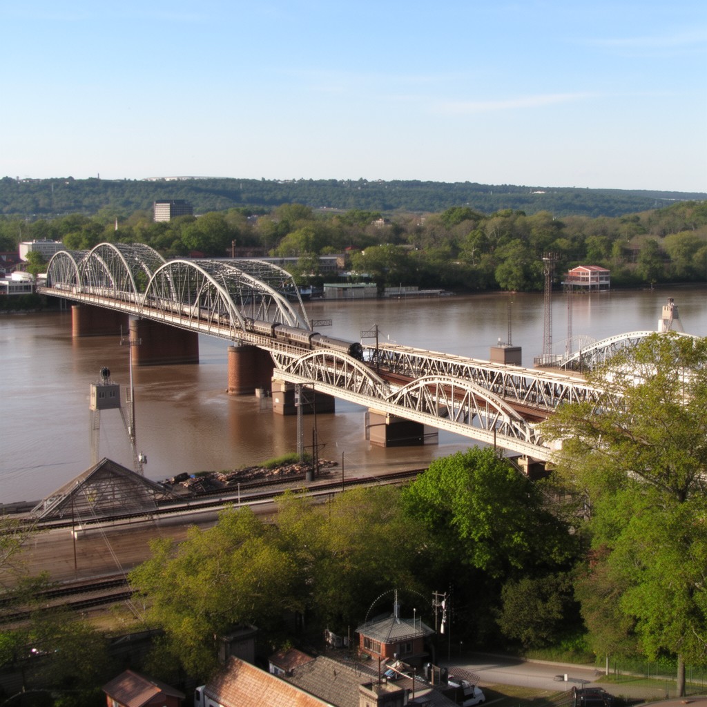 AI-generated illustration of Susquehanna River bridge at Havre de Grace