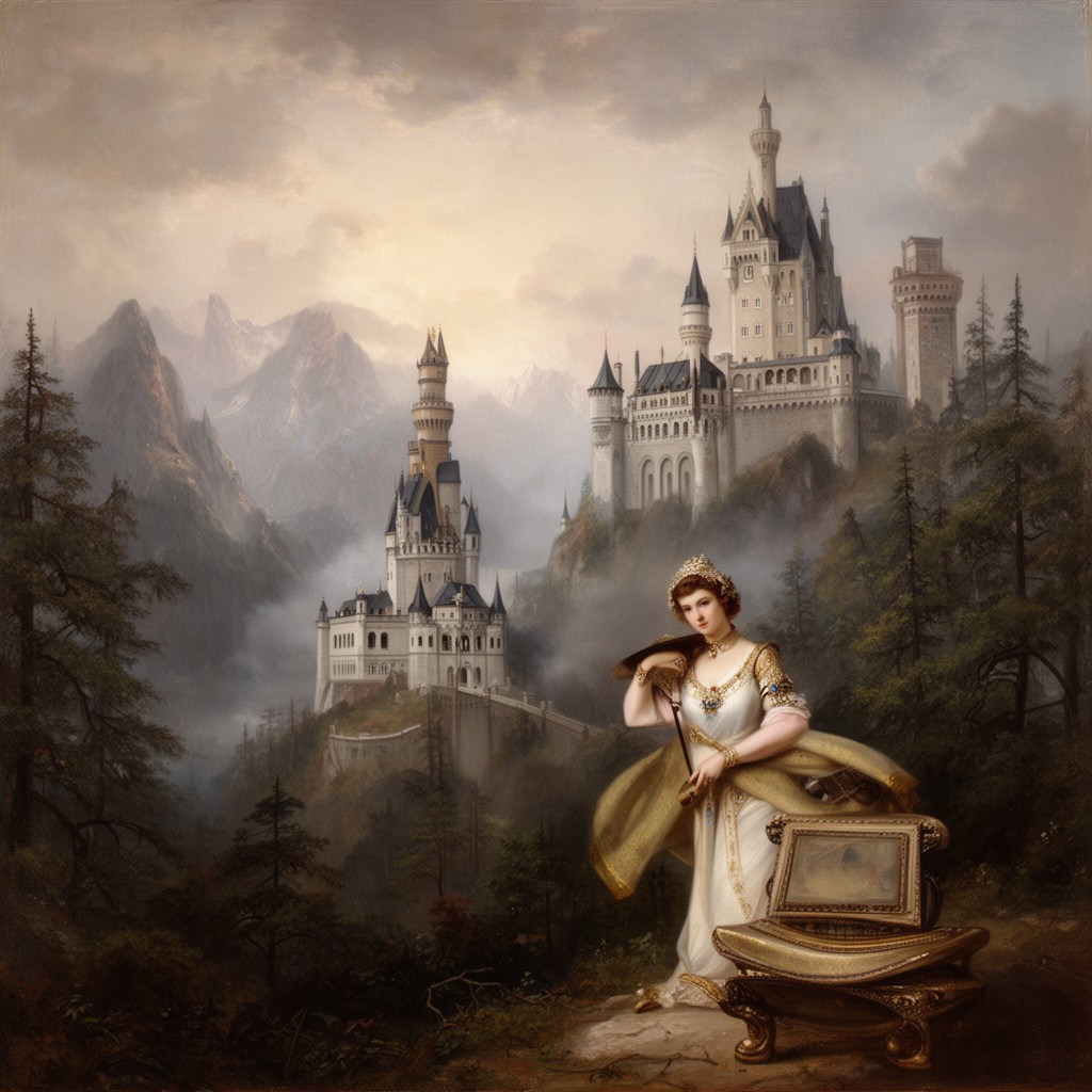 AI-generated illustration of Ludwig II of Bavaria