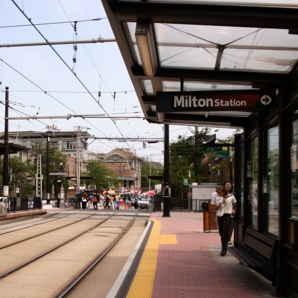 AI-generated illustration of Milton station