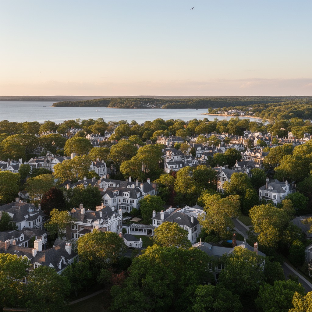 AI-generated illustration of Greenwich, Connecticut, United States