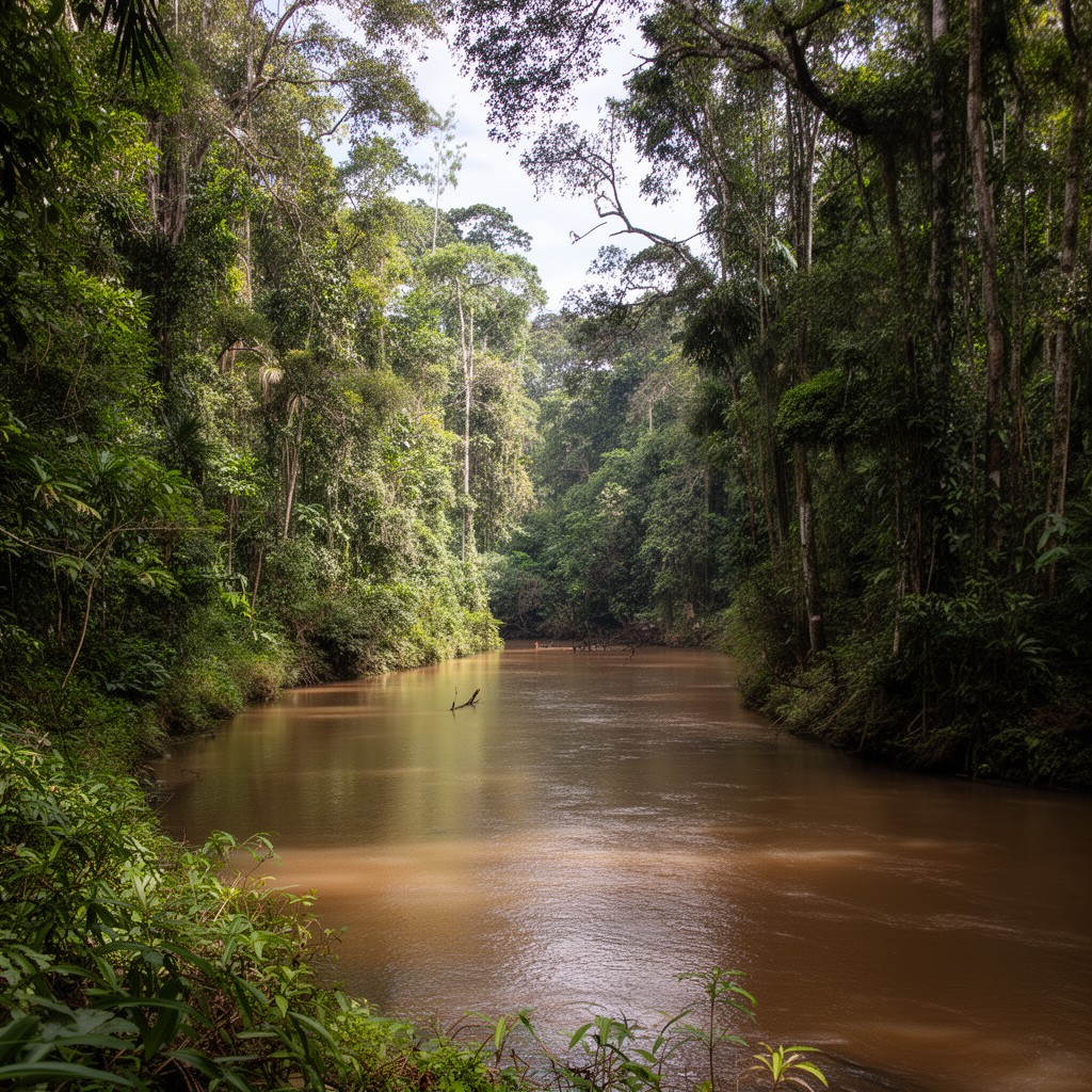 AI-generated illustration of Curaray River