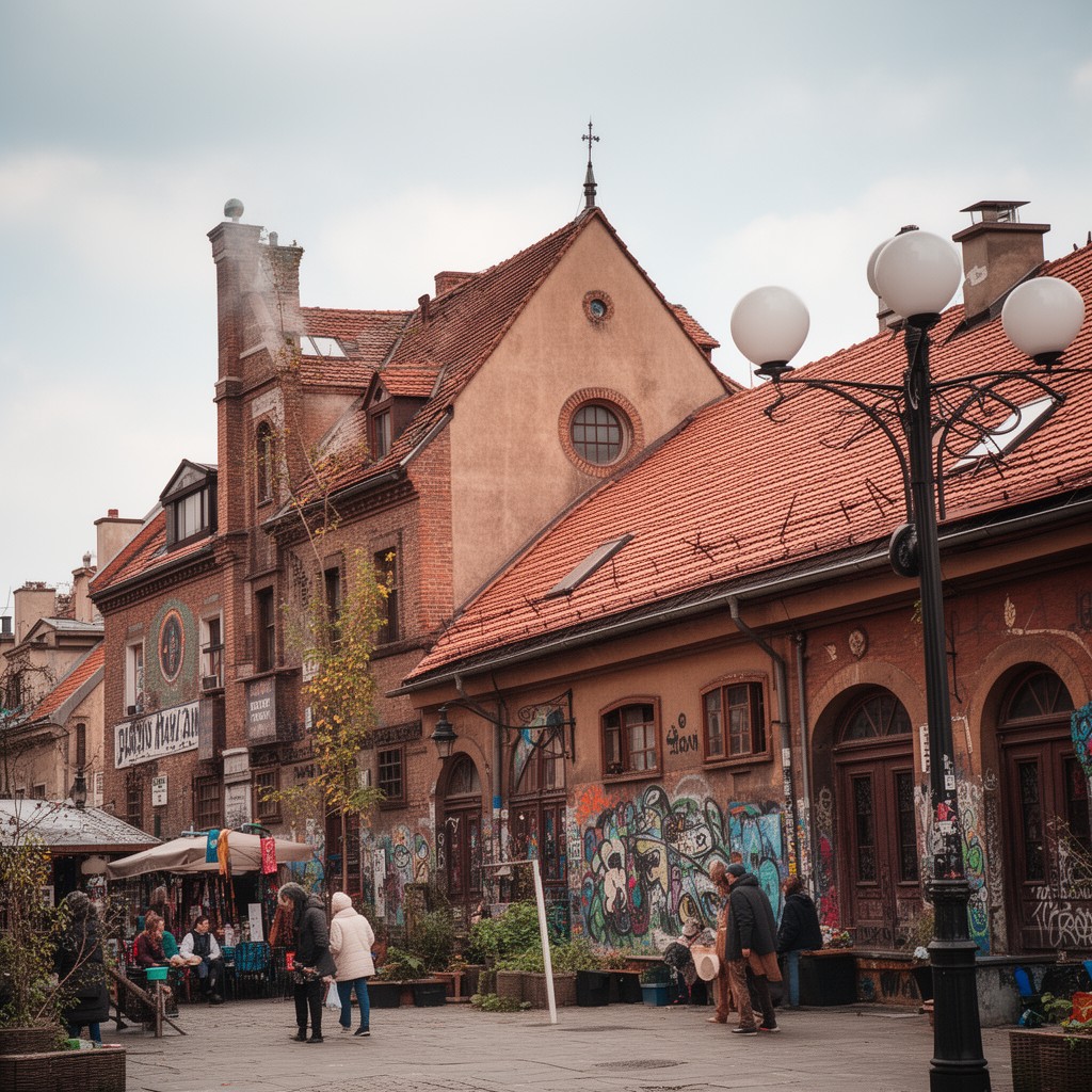AI-generated illustration of Kazimierz Jewish Quarter