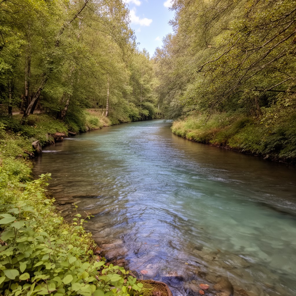 AI-generated illustration of Corrèze River
