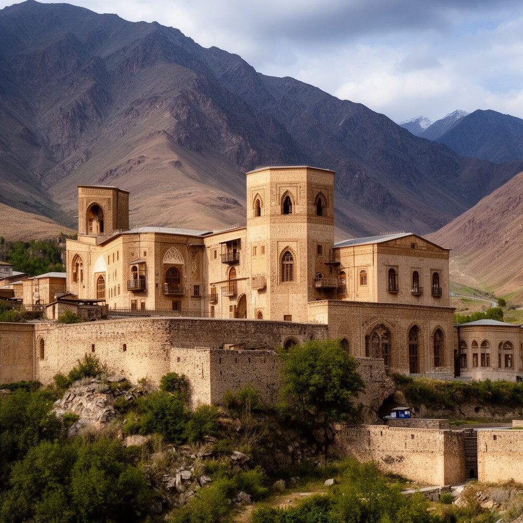AI-generated illustration of Ishak Pasha Palace
