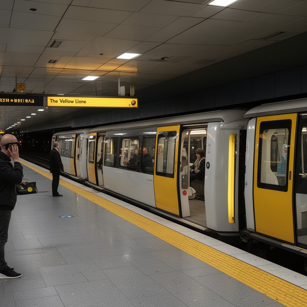 AI-generated illustration of Yellow Line