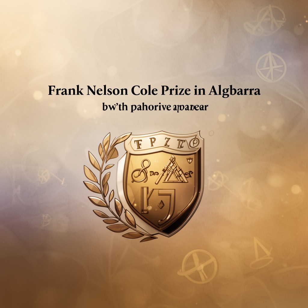 AI-generated illustration of Frank Nelson Cole Prize in Algebra