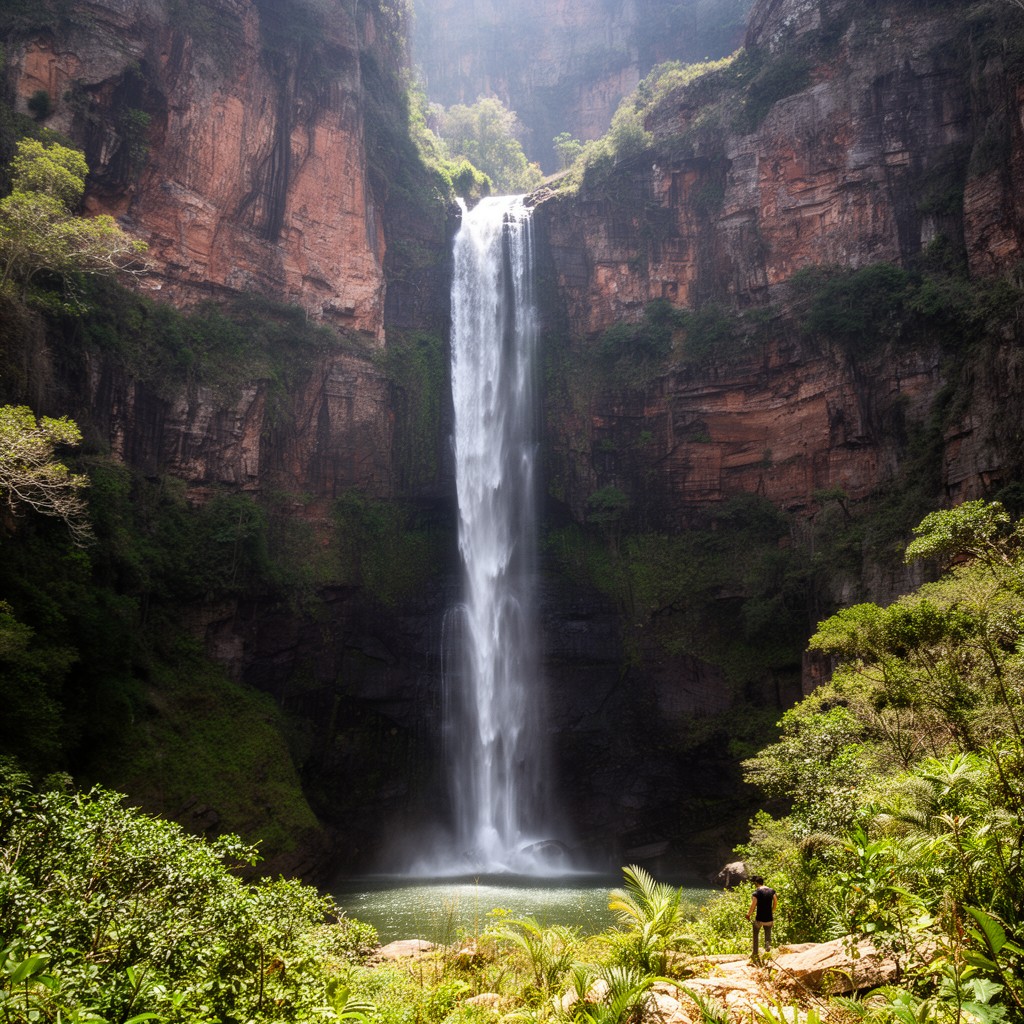 AI-generated illustration of Basaseachic Falls