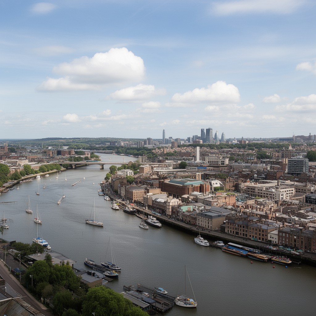 AI-generated illustration of River Mersey
