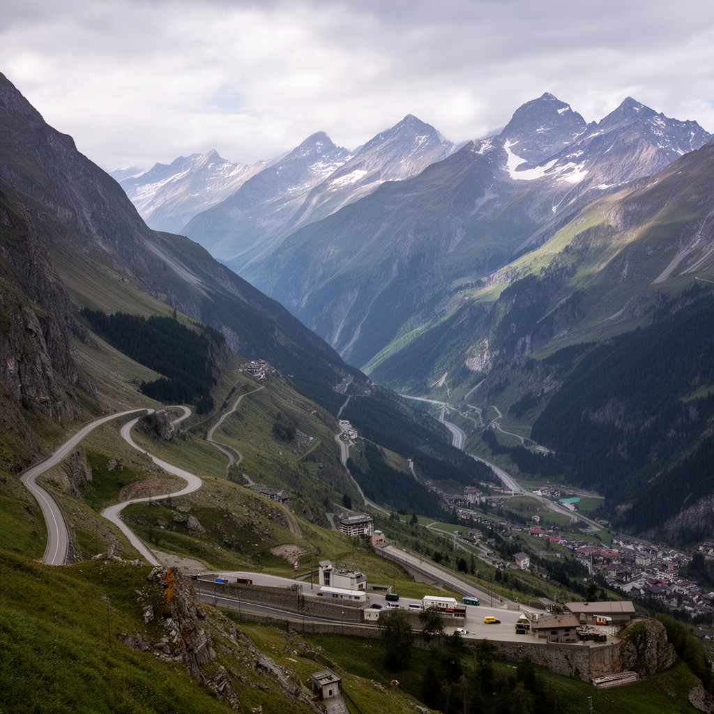AI-generated illustration of Lötschberg Pass