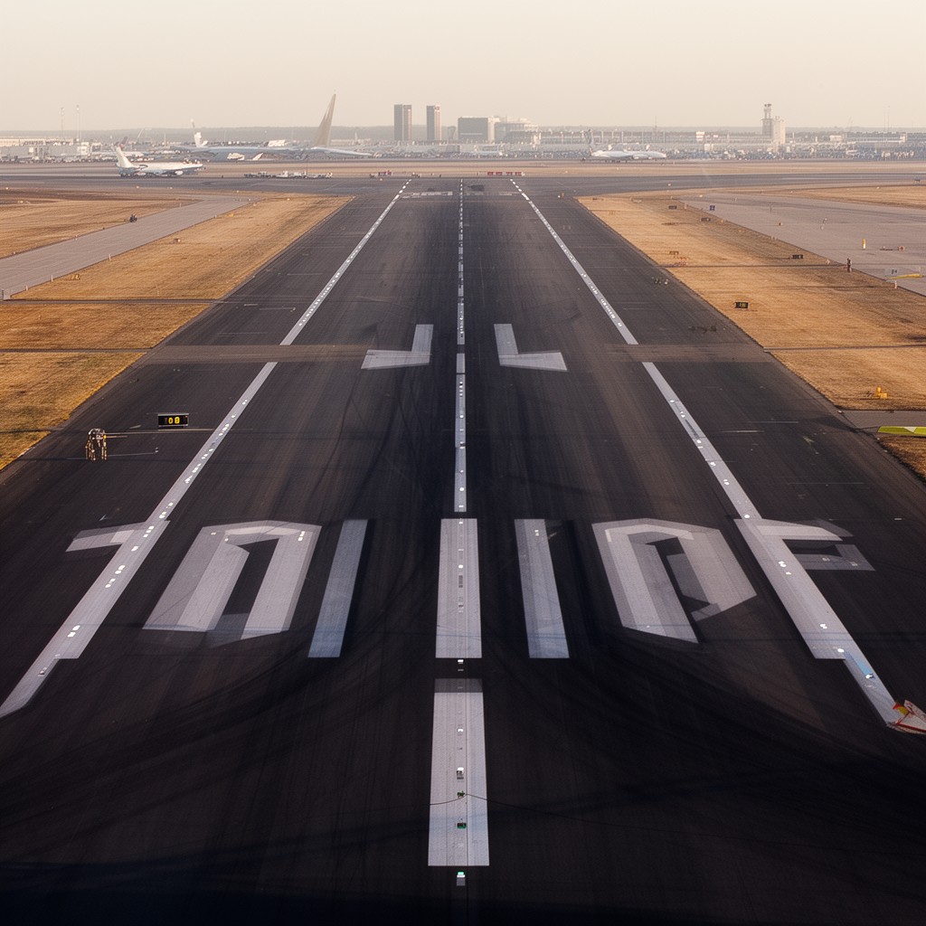 AI-generated illustration of Runway 10L/28R