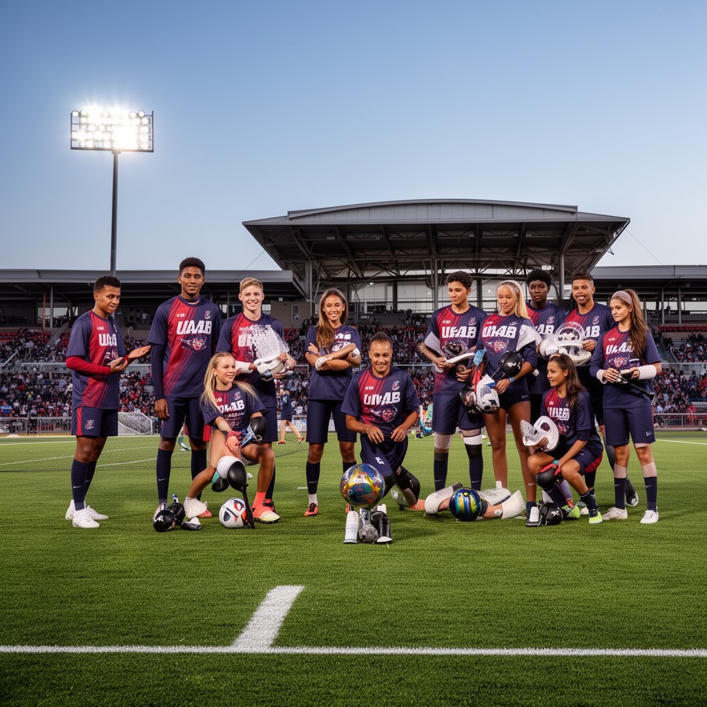 AI-generated illustration of UAB Blazers soccer teams