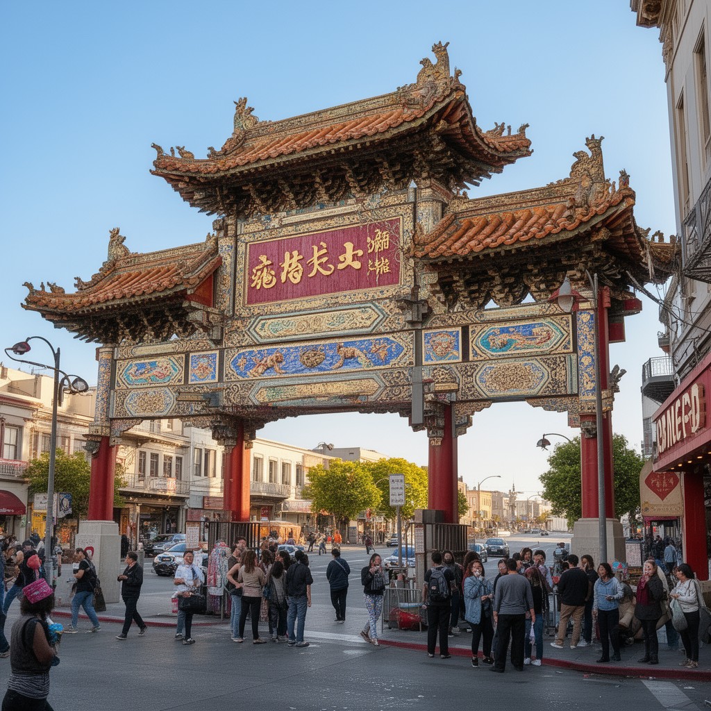 AI-generated illustration of Chinatown Gate