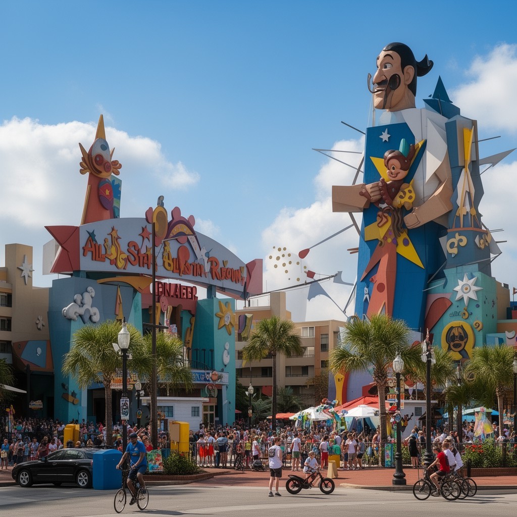AI-generated illustration of Disney's All-Star Resorts