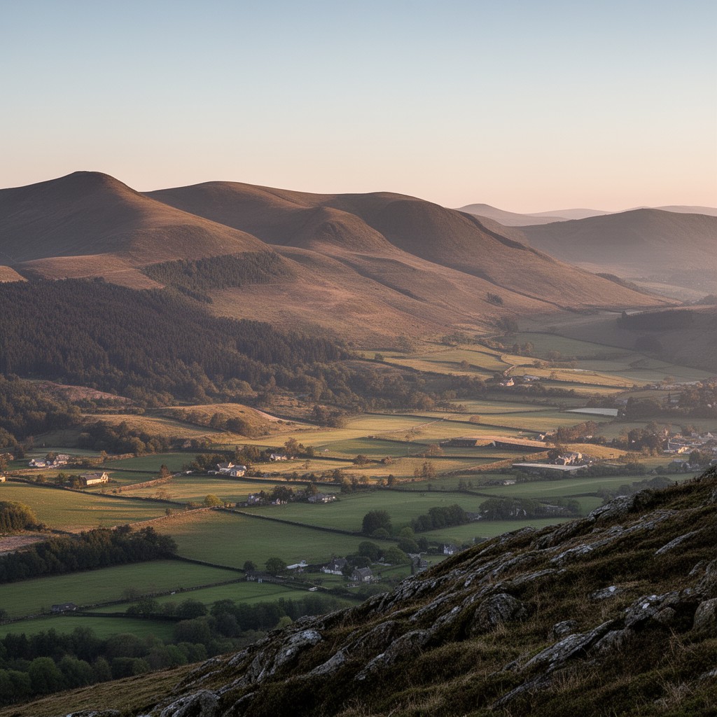 AI-generated illustration of Ochil Hills