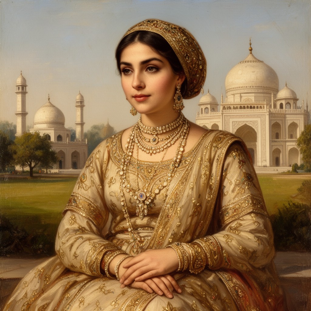 AI-generated illustration of Dilras Banu Begum