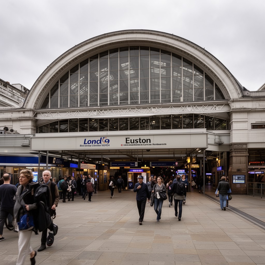 AI-generated illustration of London Euston