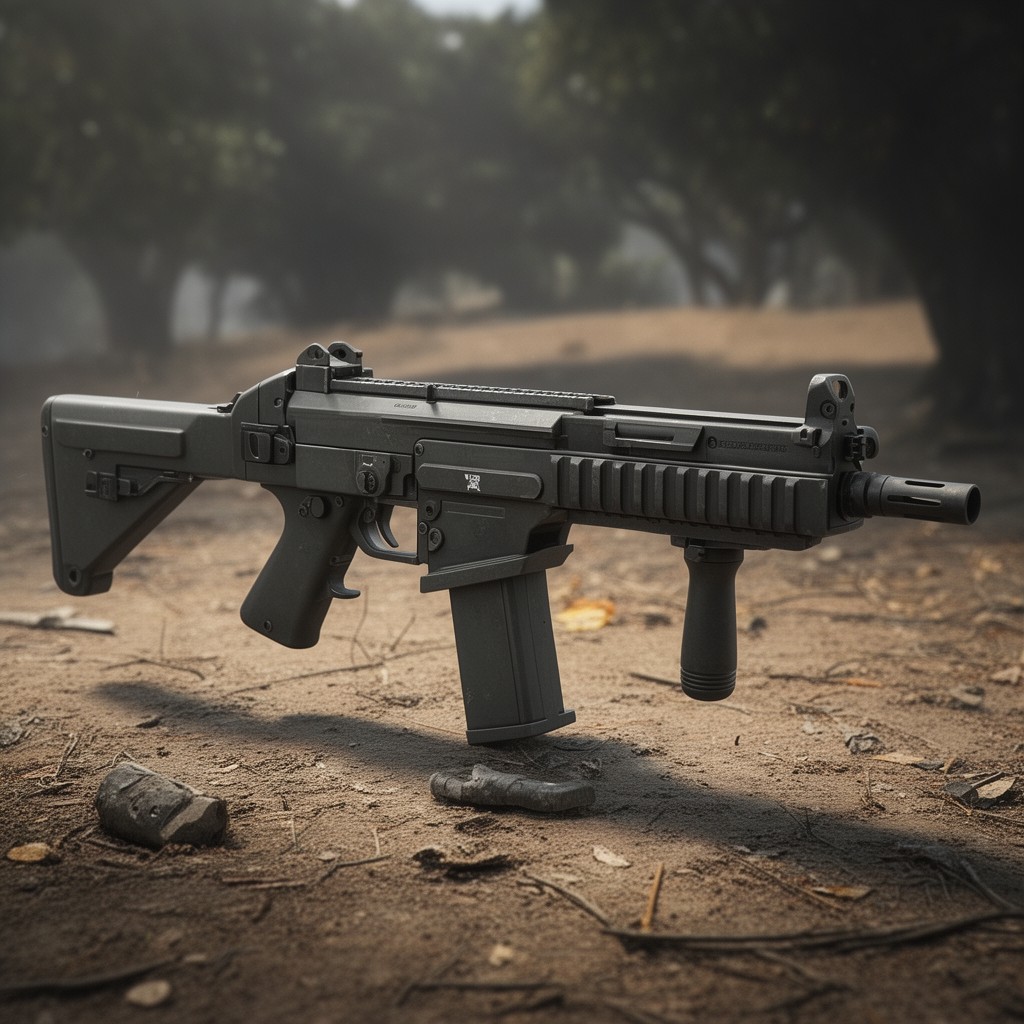 AI-generated illustration of F88 Austeyr rifle