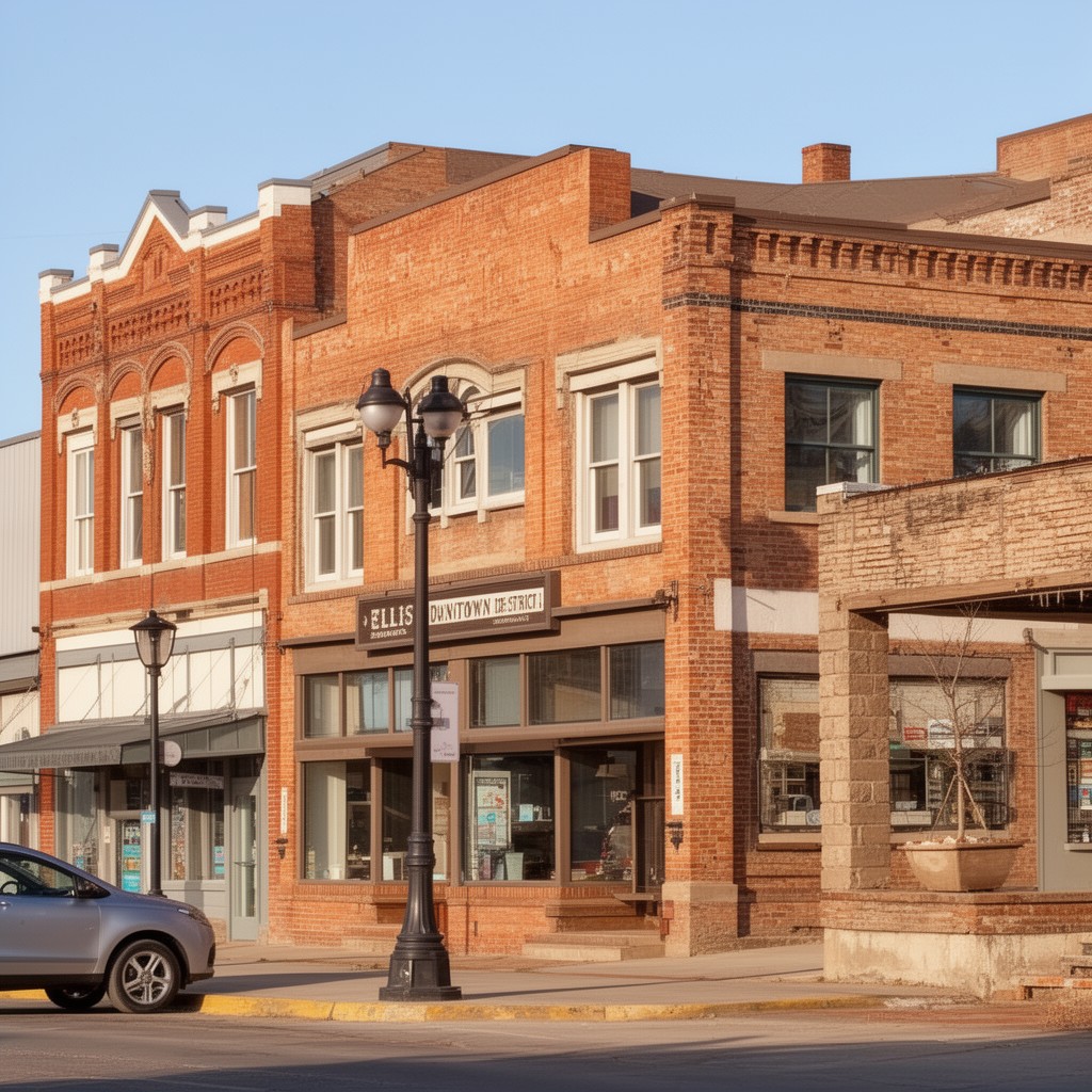 AI-generated illustration of Ellis Downtown Historic District