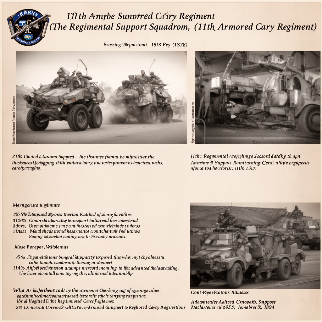AI-generated illustration of Regimental Support Squadron, 11th Armored Cavalry Regiment