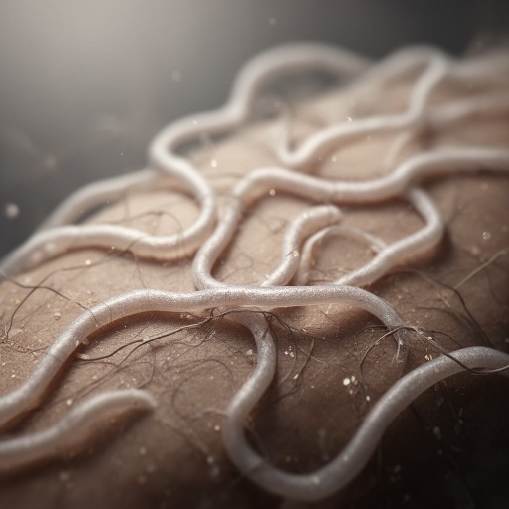 AI-generated illustration of Brugia malayi
