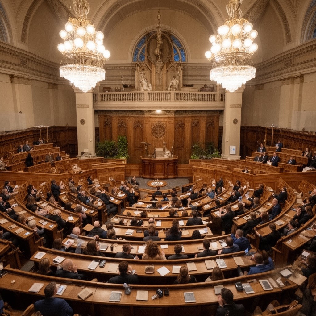 AI-generated illustration of Chamber of Deputies of the Parliament of the Czech Republic