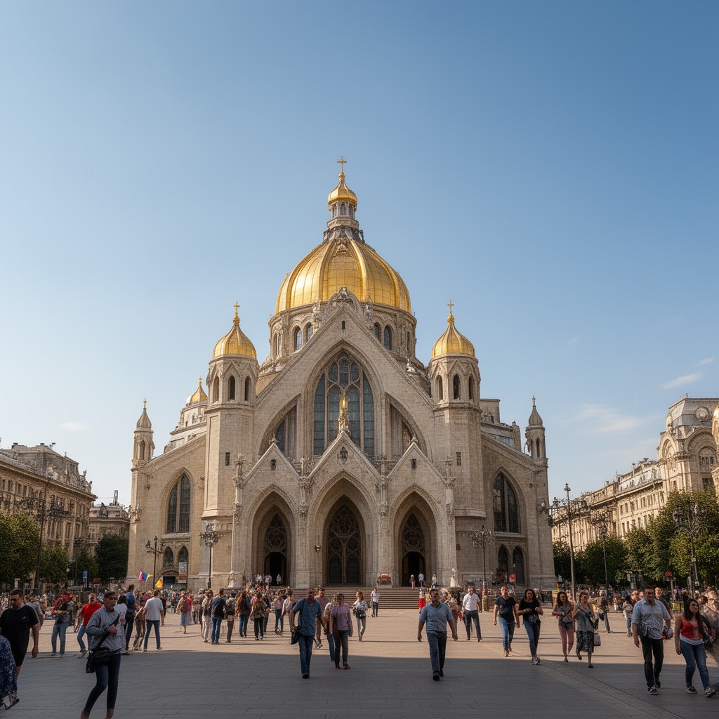 AI-generated illustration of People’s Salvation Cathedral