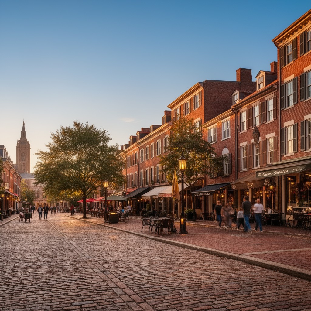 AI-generated illustration of Old Town Alexandria Historic District