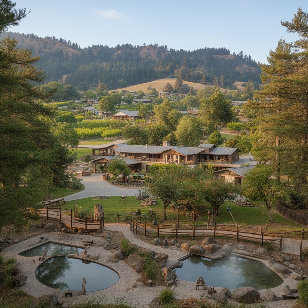AI-generated illustration of Boyes Hot Springs