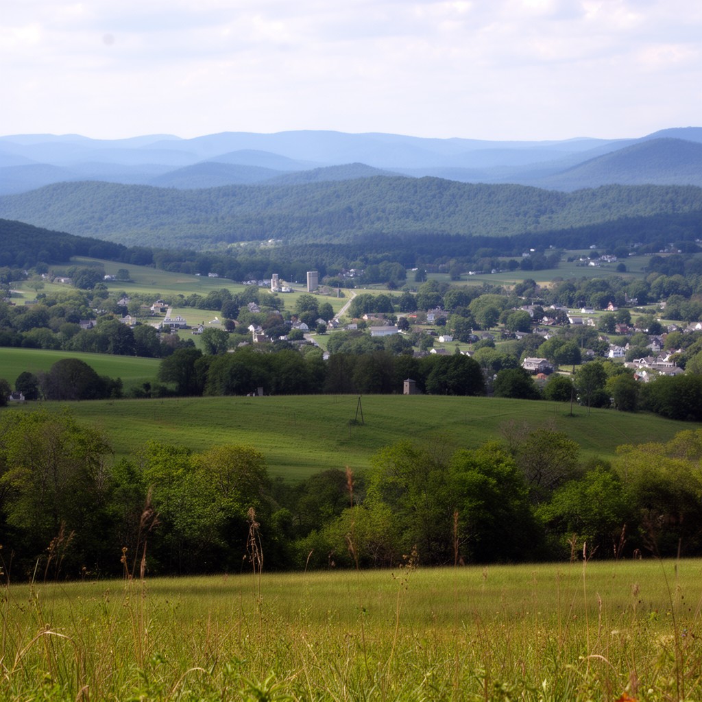 AI-generated illustration of Piedmont region of Virginia