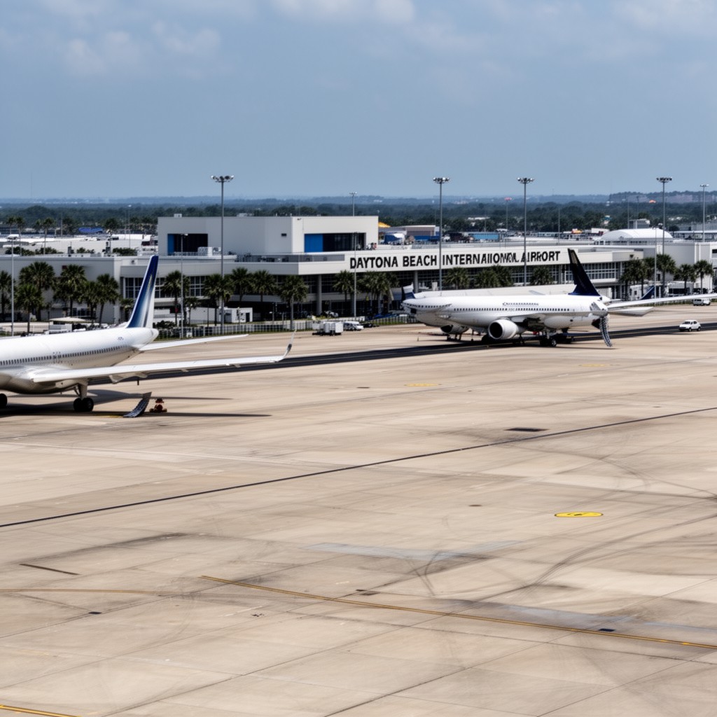 AI-generated illustration of Daytona Beach International Airport