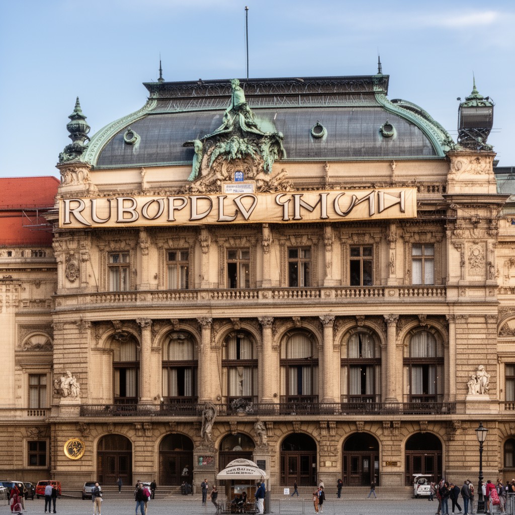 AI-generated illustration of Rudolfinum
