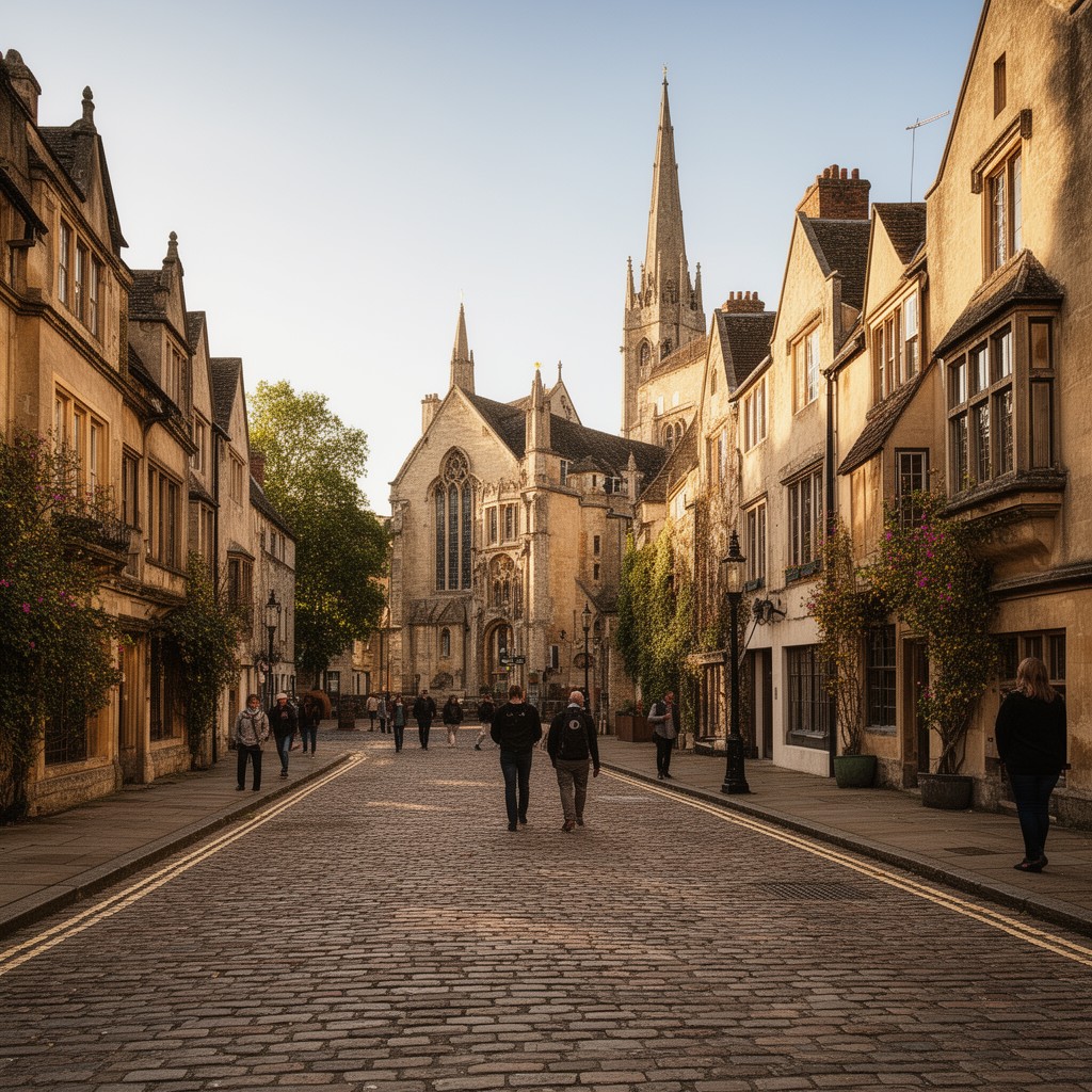AI-generated illustration of St Giles, Oxford