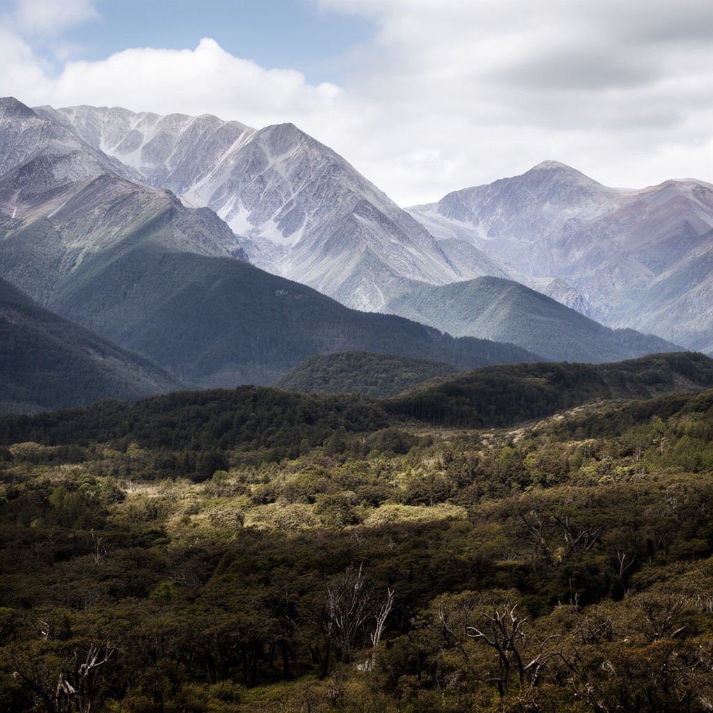 AI-generated illustration of Kaimanawa Range