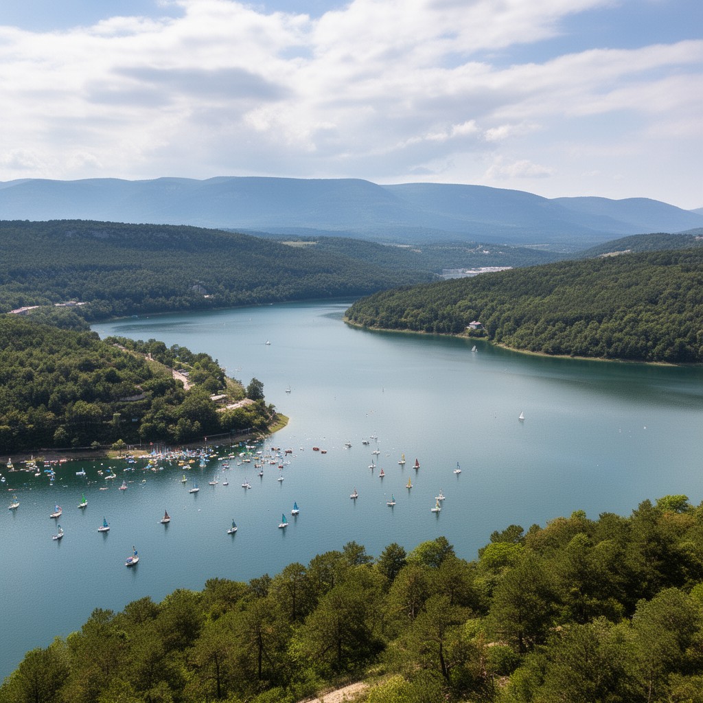 AI-generated illustration of Lac de Pareloup