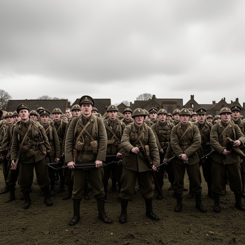 AI-generated illustration of 9th Battalion, Durham Light Infantry