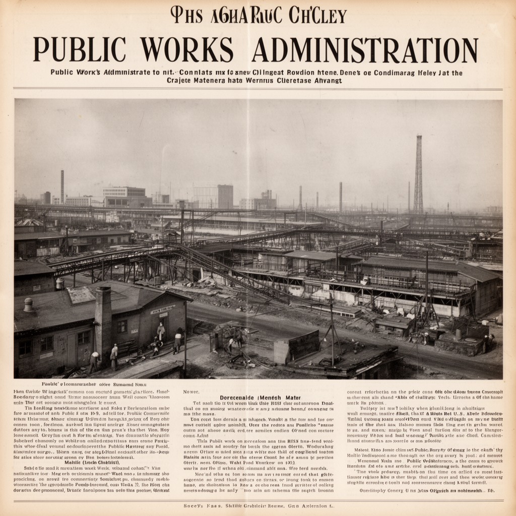 AI-generated illustration of Public Works Administration