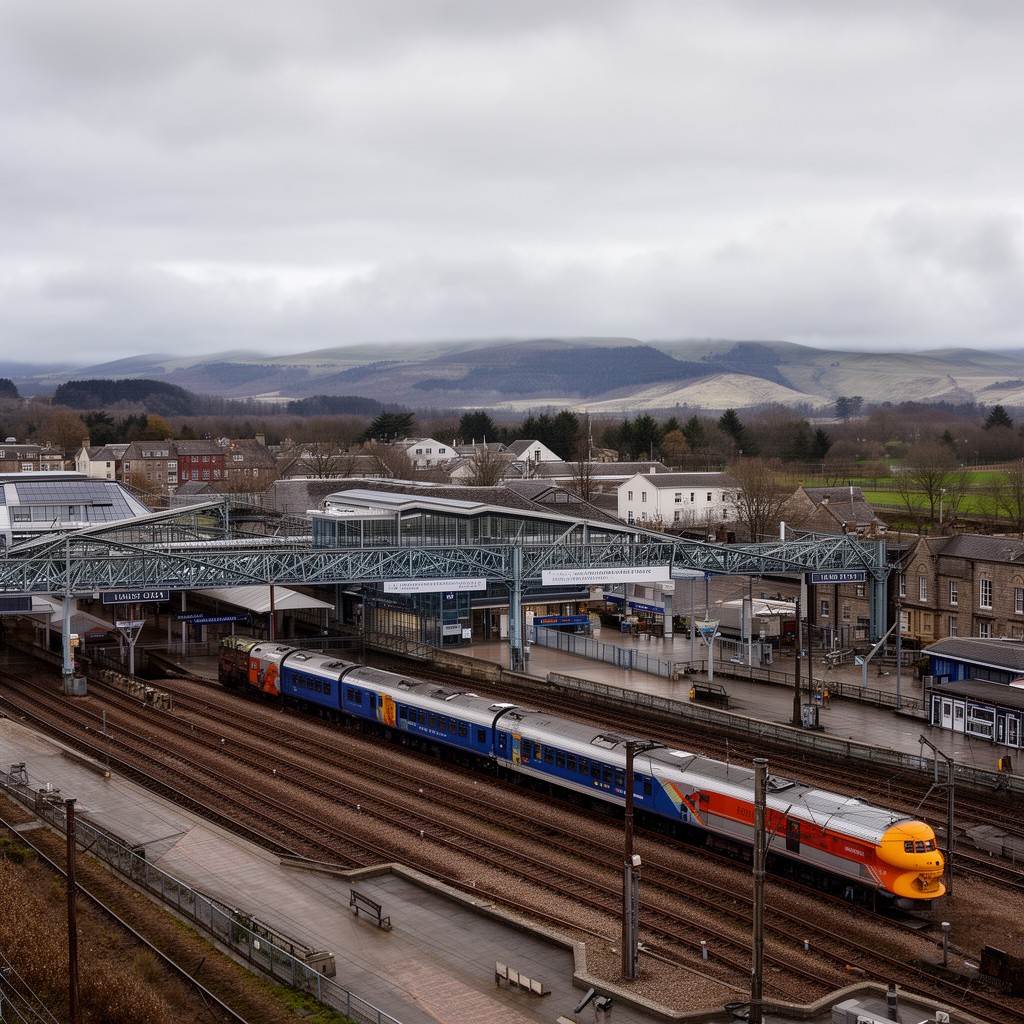AI-generated illustration of Stirling railway station