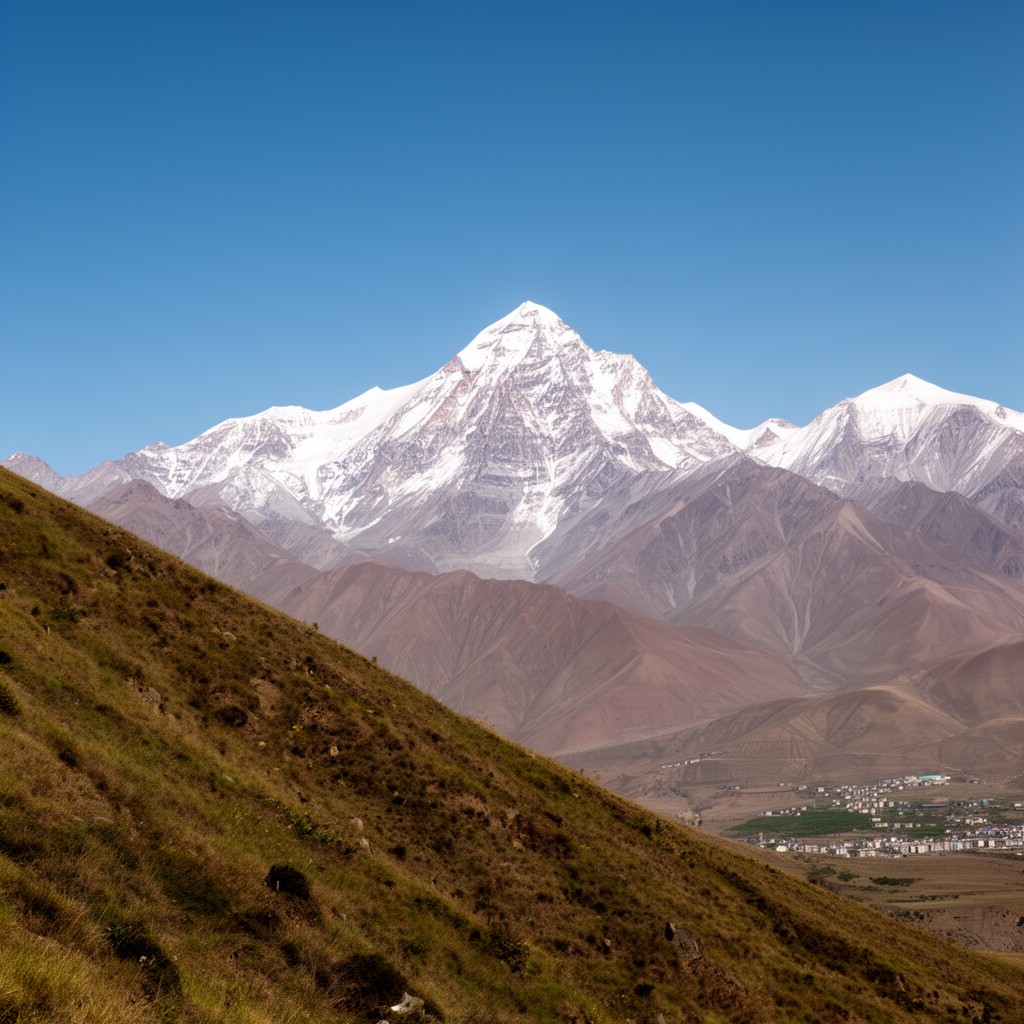 AI-generated illustration of Ismoil Somoni Peak