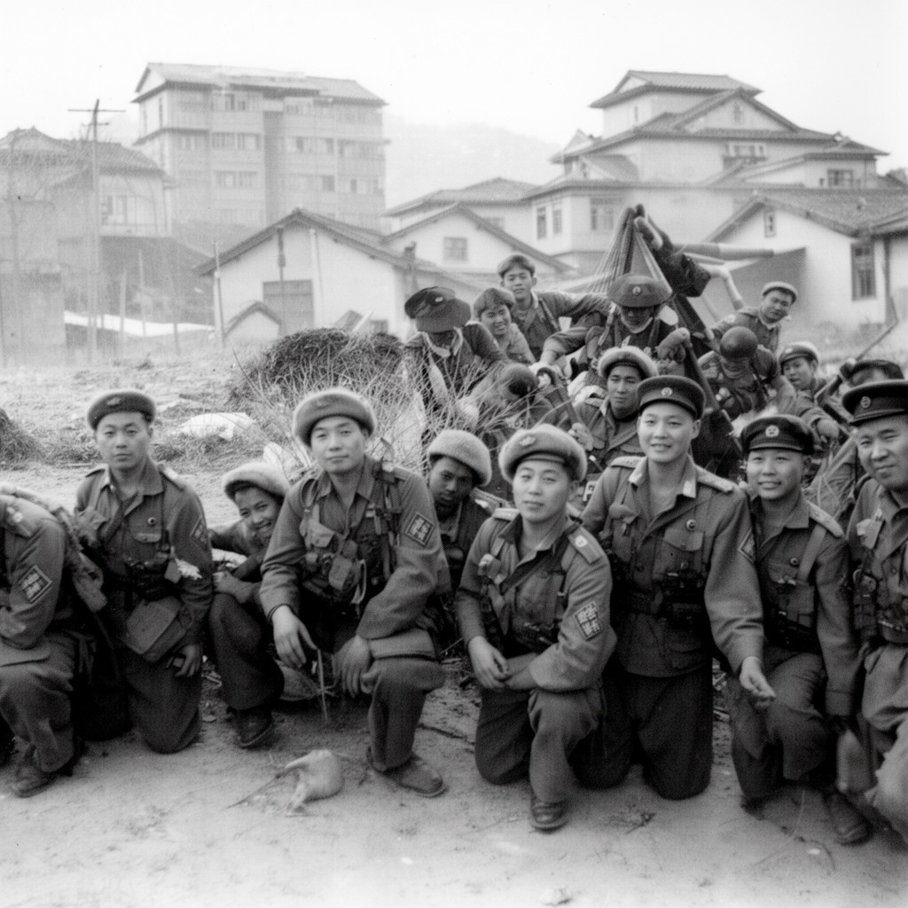 AI-generated illustration of Chinese People's Volunteer Army 9th Army Group