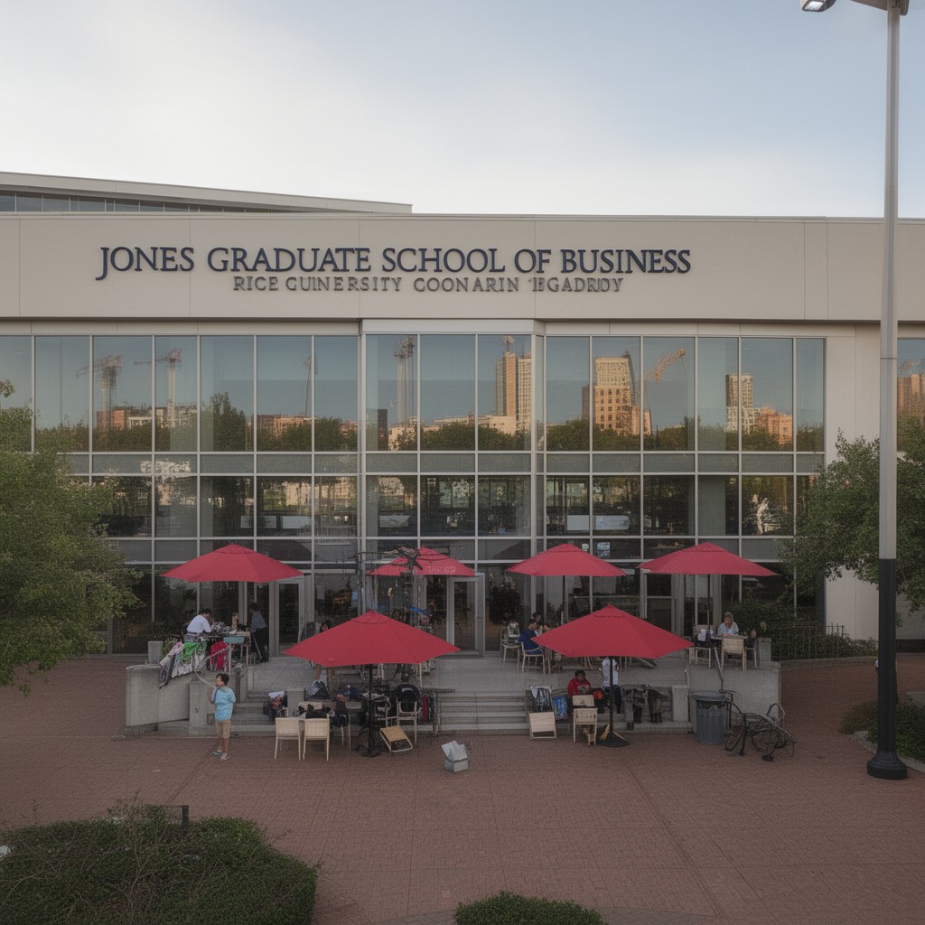 AI-generated illustration of Jones Graduate School of Business