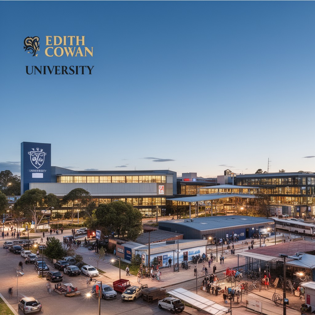 AI-generated illustration of Edith Cowan University