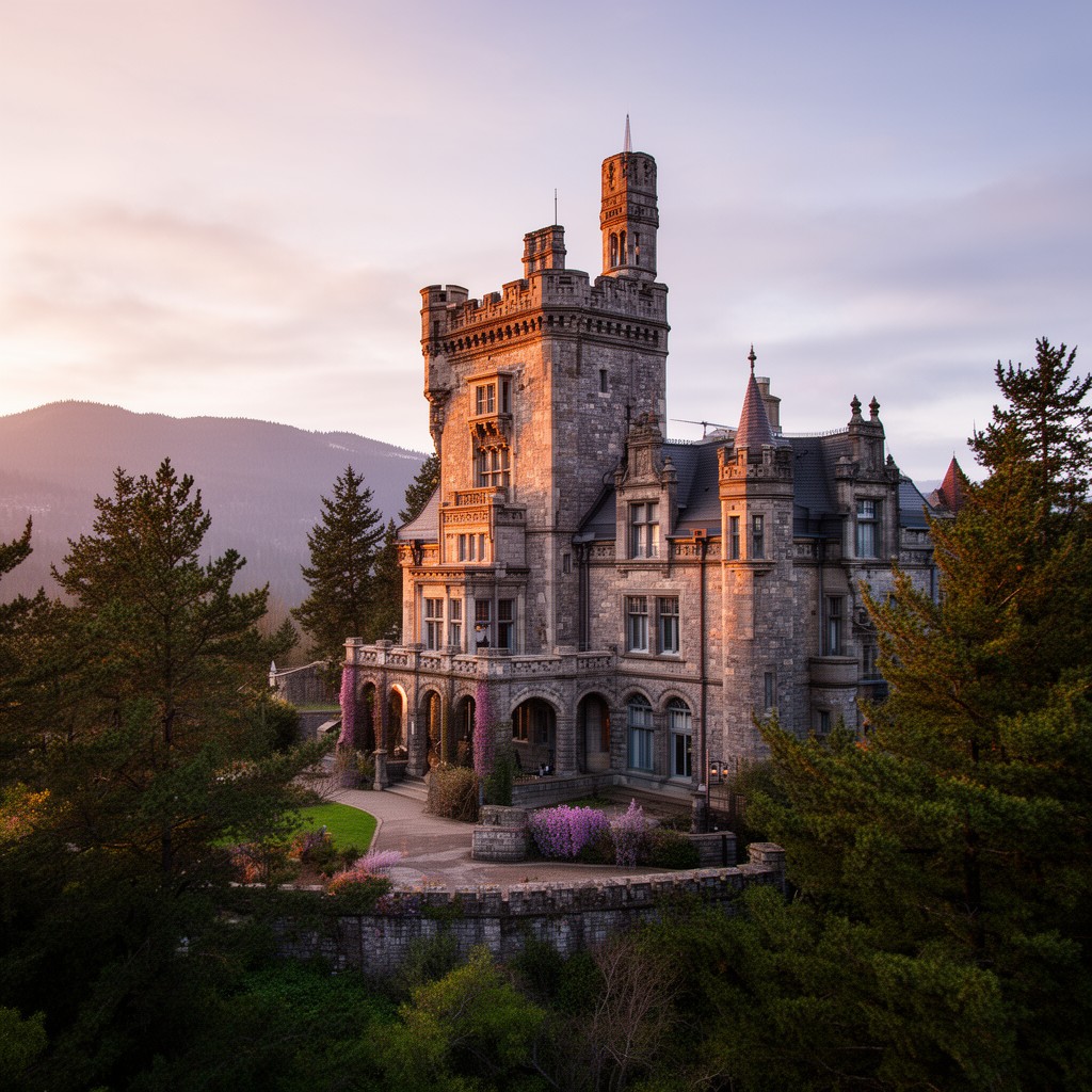 AI-generated illustration of Craigdarroch Castle