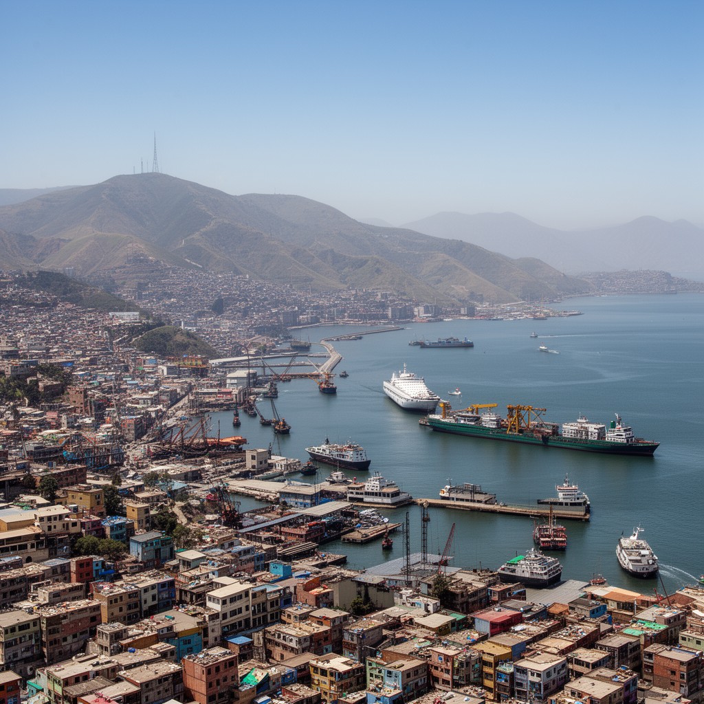 AI-generated illustration of Valparaíso Bay