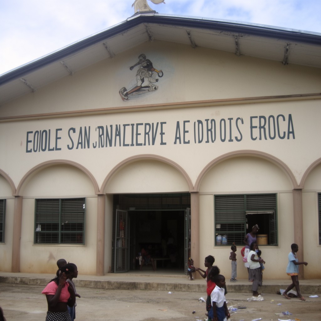 AI-generated illustration of École Sainte-Croix