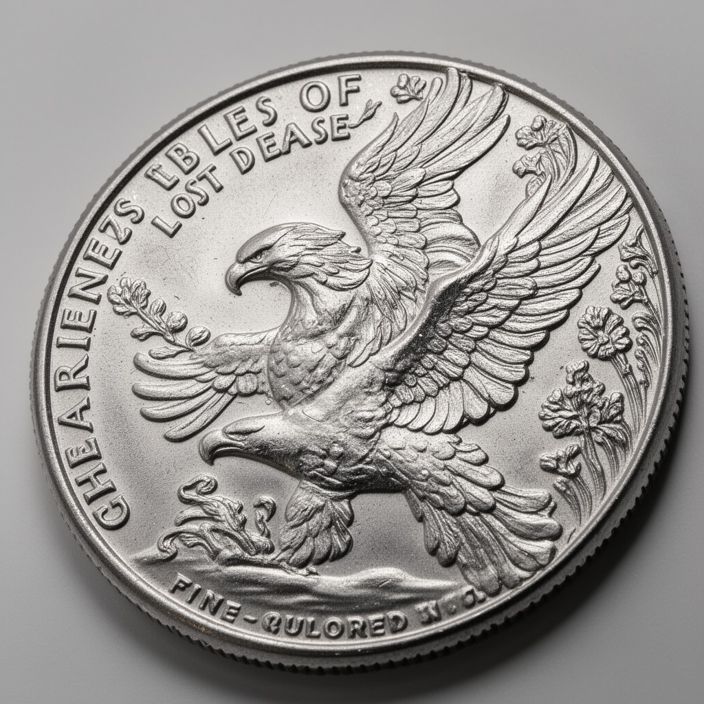 AI-generated illustration of American Eagle silver bullion coins