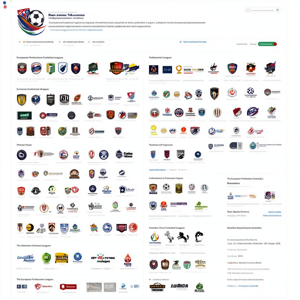 AI-generated illustration of European Professional Football Leagues