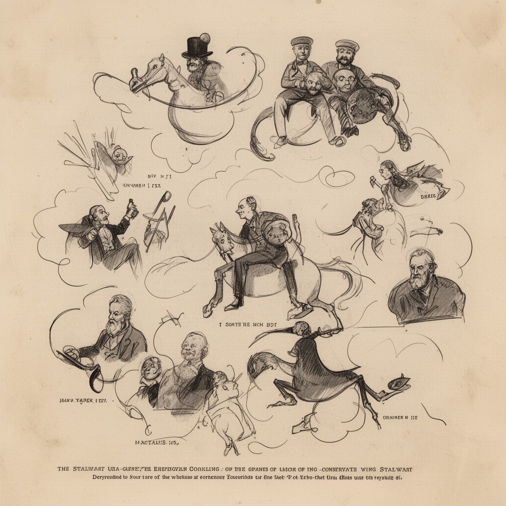 AI-generated illustration of Stalwart faction of the Republican Party